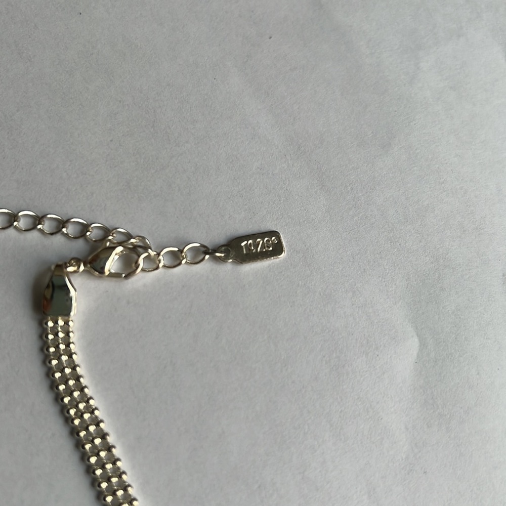 1928 Vintage Timeless Silver Choker Statement Necklace - Picture 3 of 12